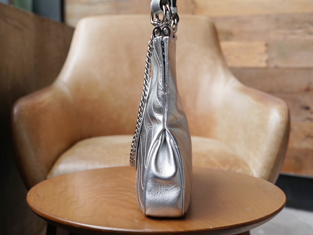 GUCCI BLONDIE SMALL TOTE BAG-Silver-751518