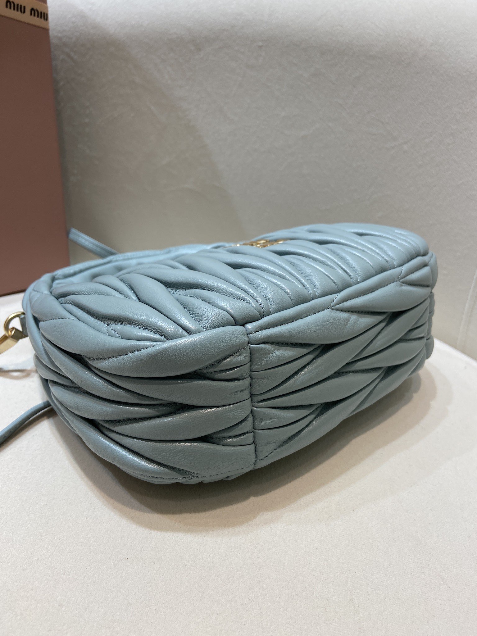 MIUMIU Wander matelassé nappa leather hobo bag