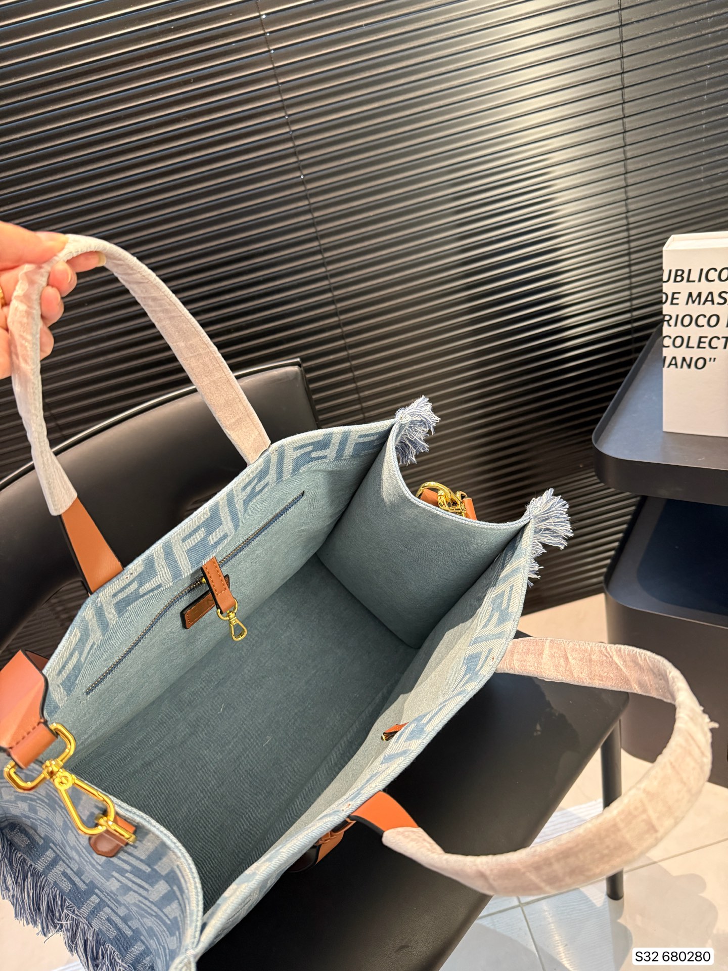 Fendi Structured Tote Bag