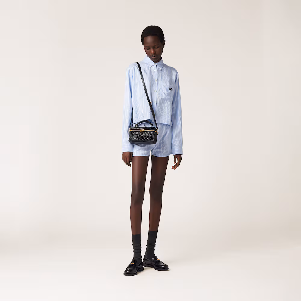 Matelassé nappa leather shoulder bag