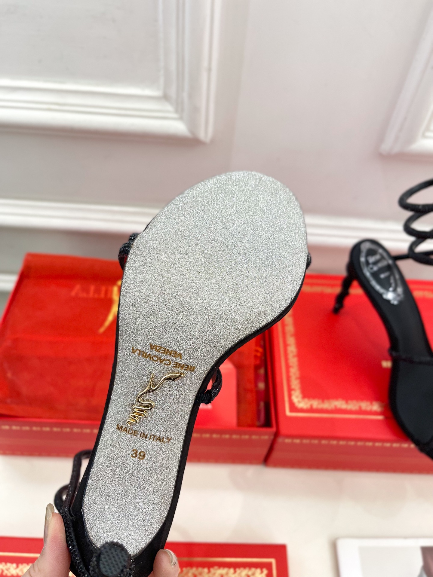 Rene Caovilla RC Crystal Serpent Sandals – 25SS Collection