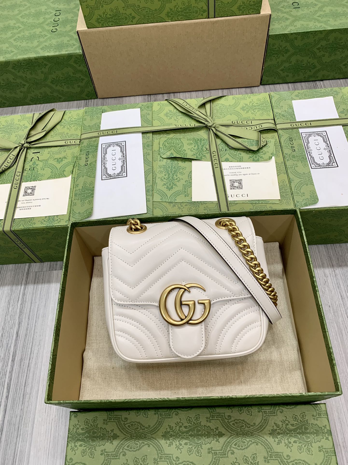 Gucci New White Mini Bag