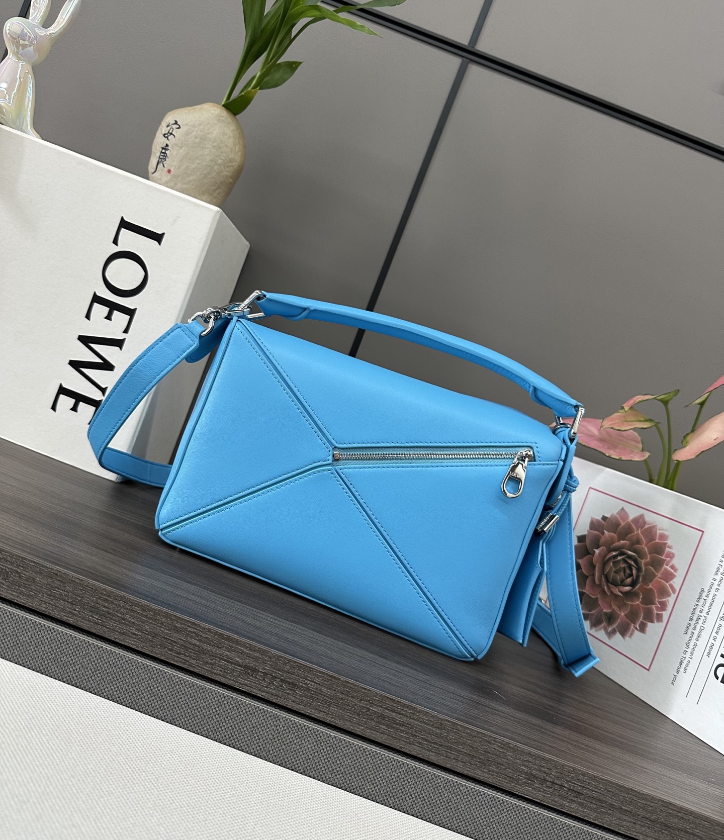 LOEWE-Small Nappa Leather Featherlight Puzzle Handbag