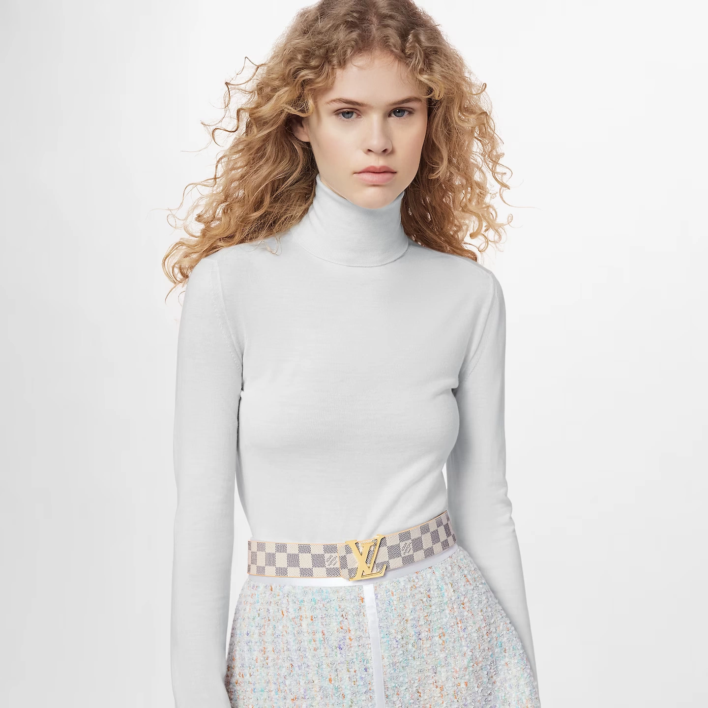 Louis Vuitton M0569S Damier azur LV Initiales 40mm Reversible Belt