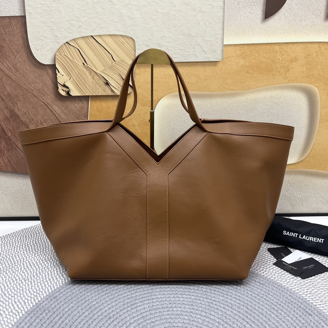 YSL-y tote in leather