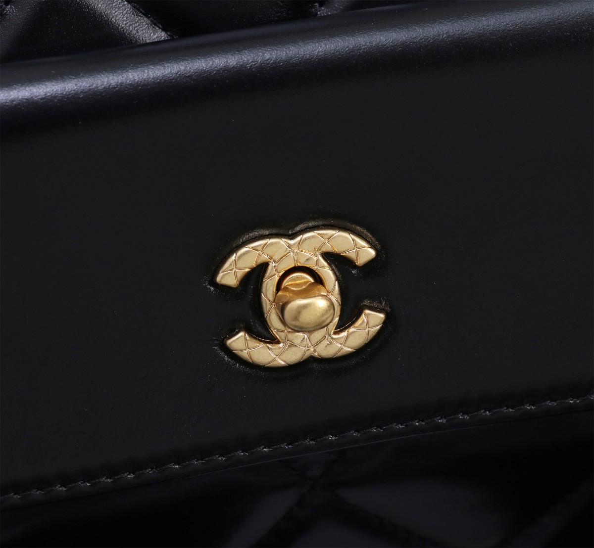 Chanel 24B Black & Gold Evening Bag