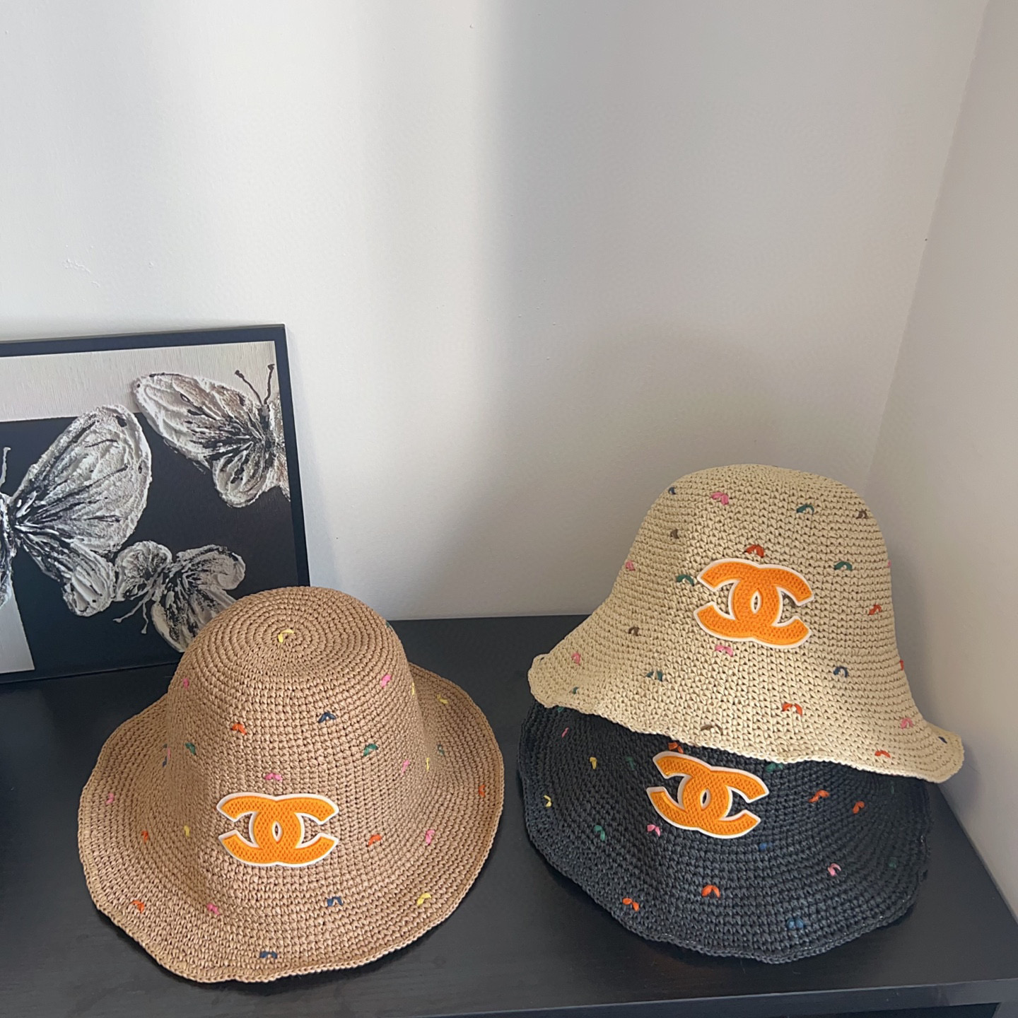 CHANEL 2025 New Arrival Woven Fisherman Hat