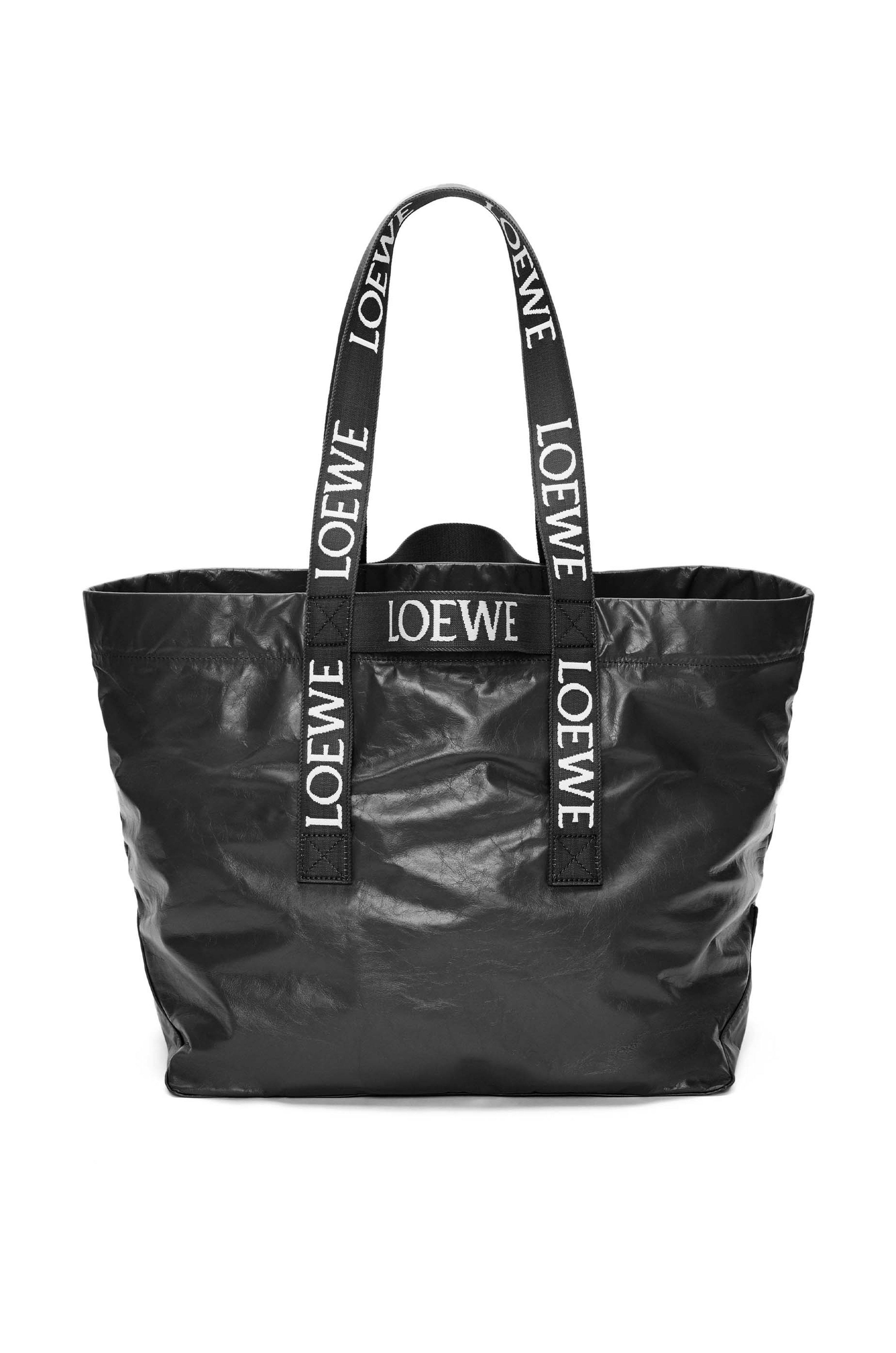 LOEWE-Fold Shopper in paper calfskin-Black