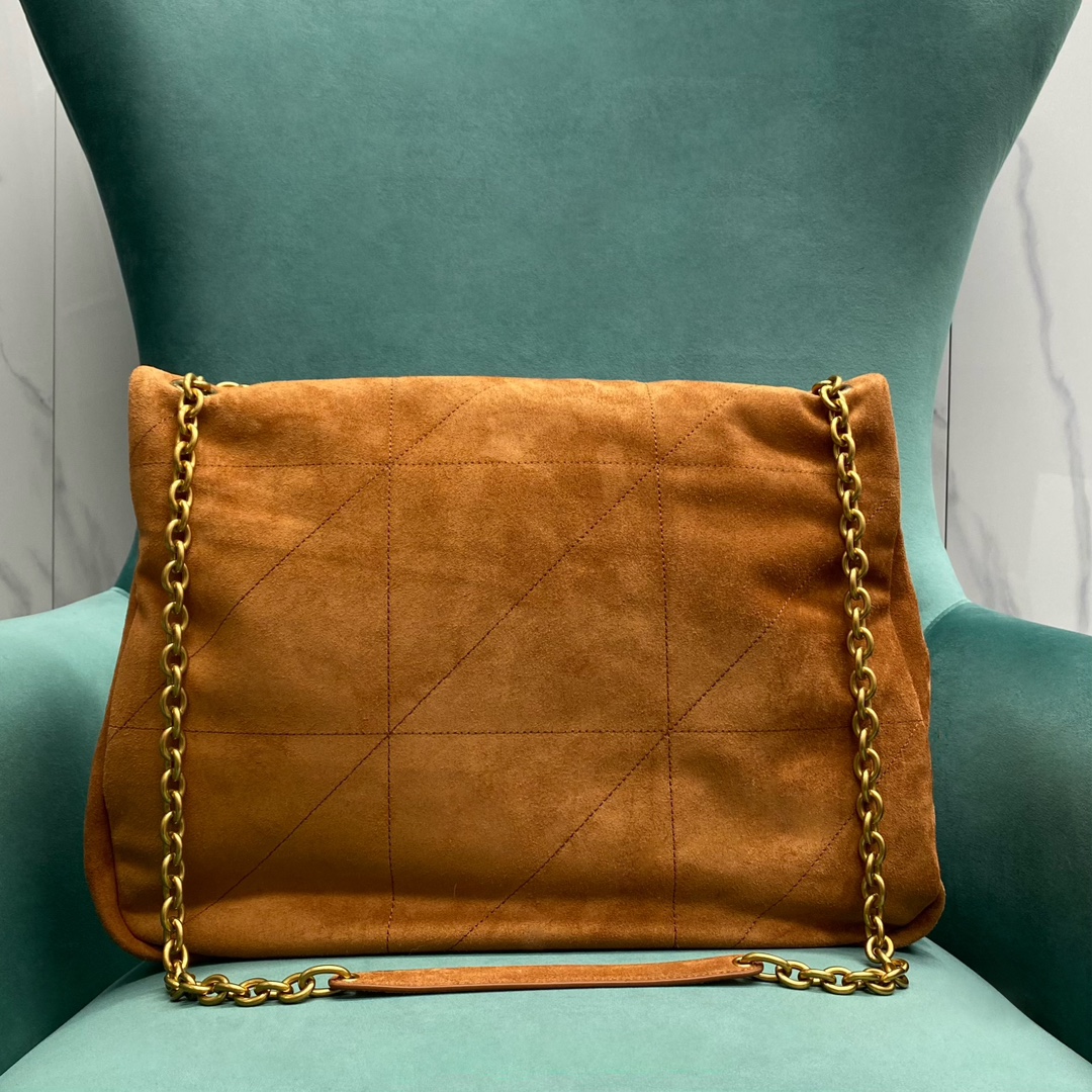 YSL-JAMIE 4.3 suede handbag-caramel brown