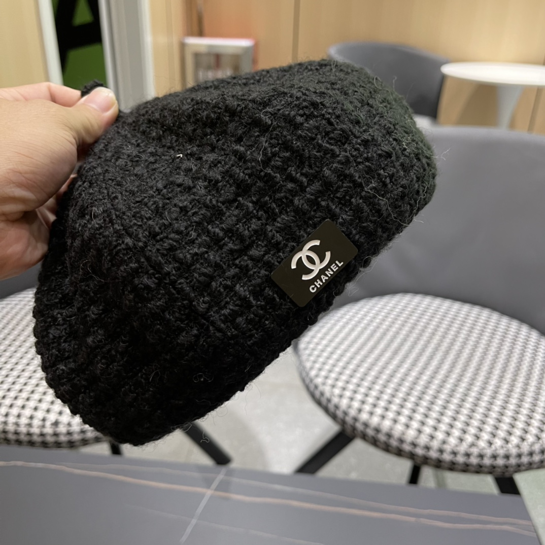 Chanel2024 beret-Black