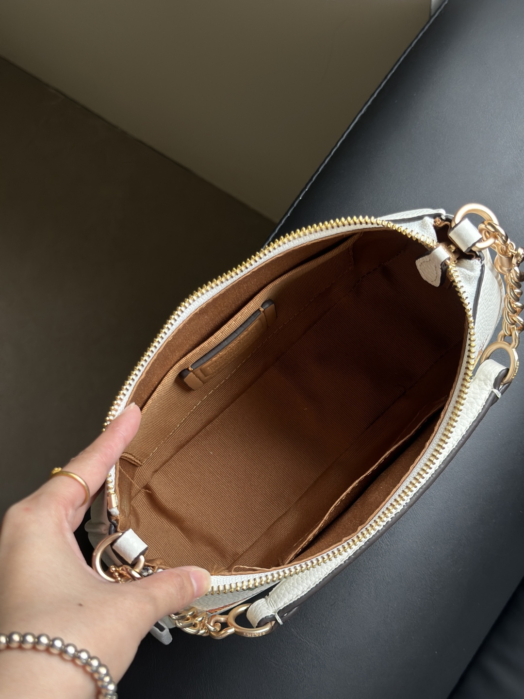 Coach White Starry Sky Shoulder Bag