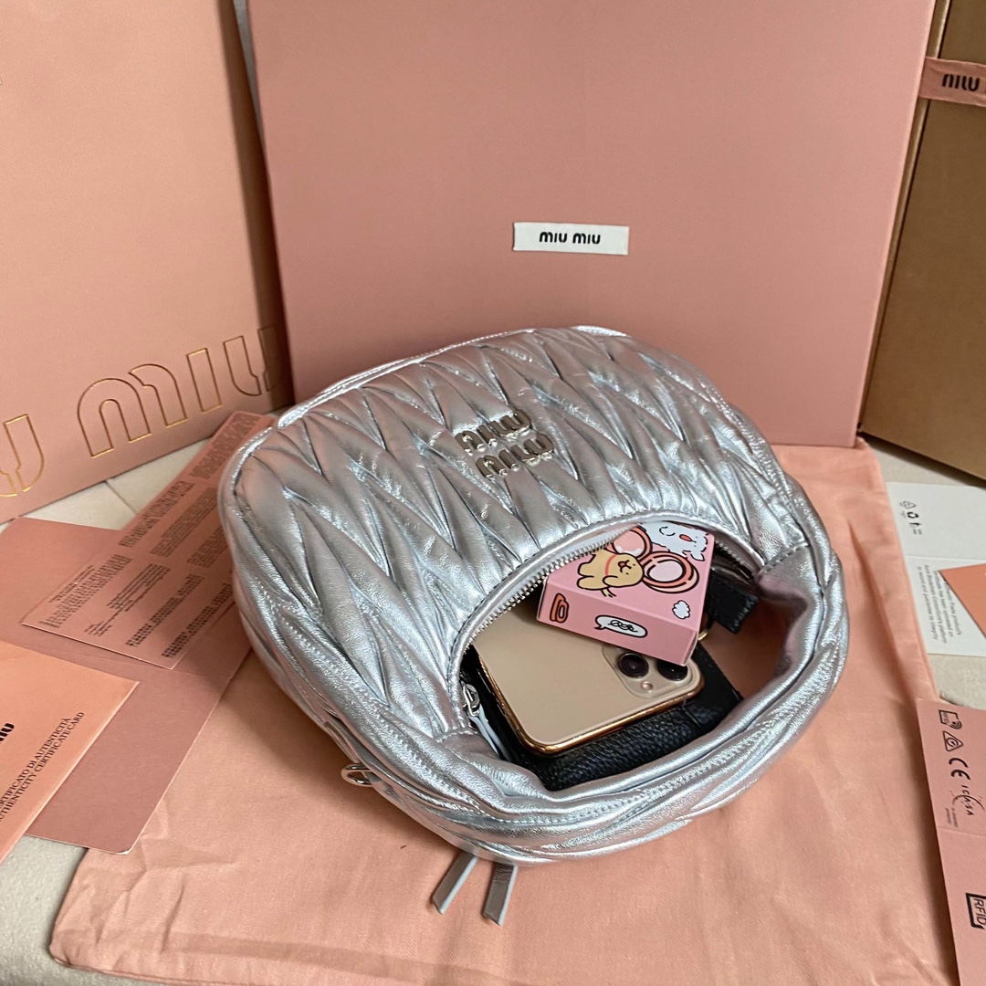 MIU MIU hobo bag with matte leather finish