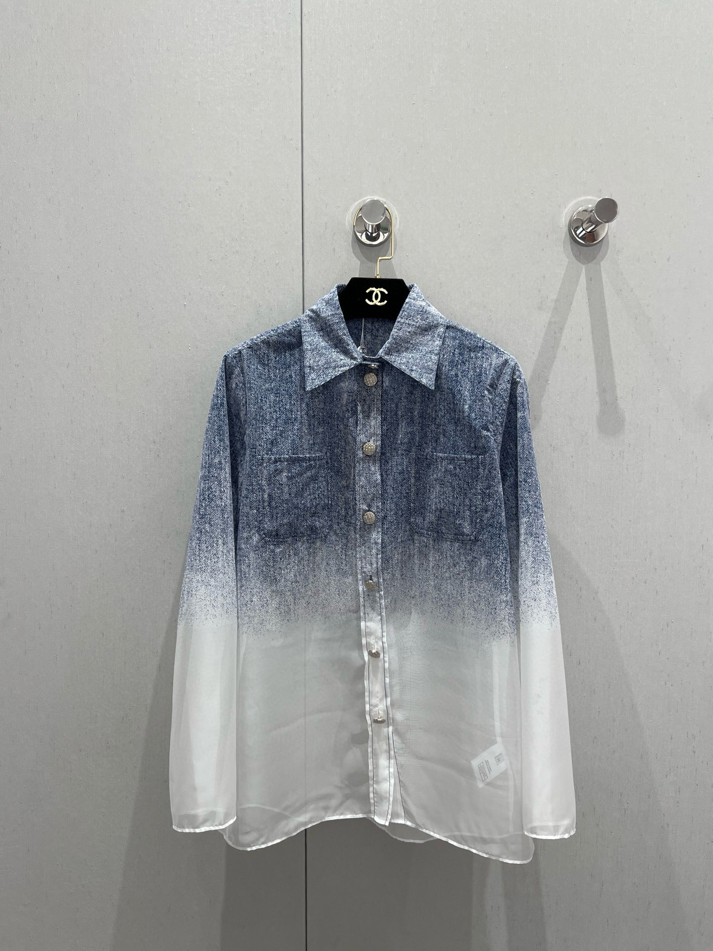 Chanel 25SS Spring/Summer collection* velvety gradient long-sleeve shirt + pants set