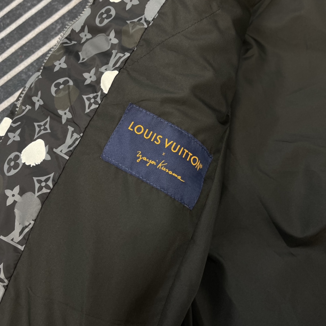 LV-Hand painted polka dot down coat