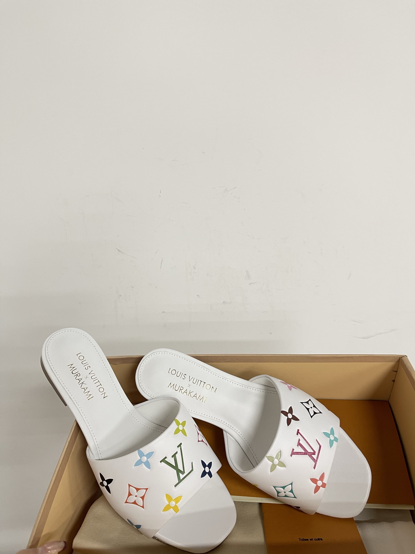 Louis Vuitton Denim Flat Sandals