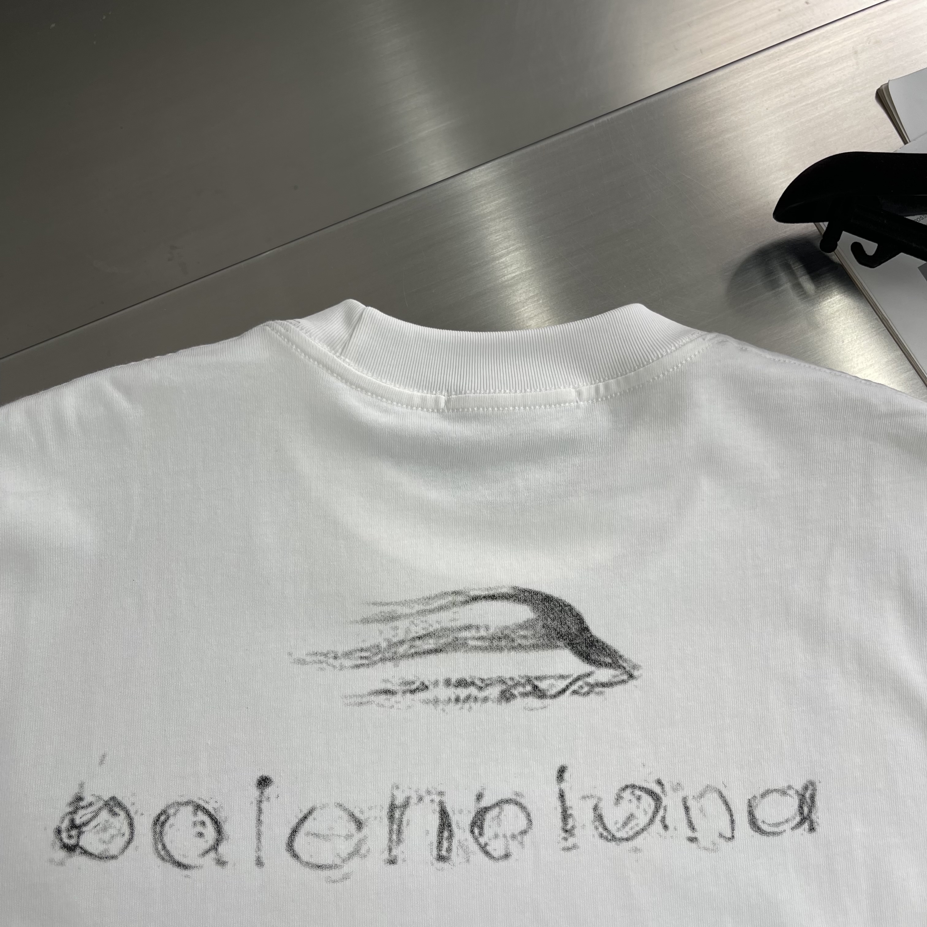 Balenciaga 2025 Authentic Surplus Men's Essential Tee-white