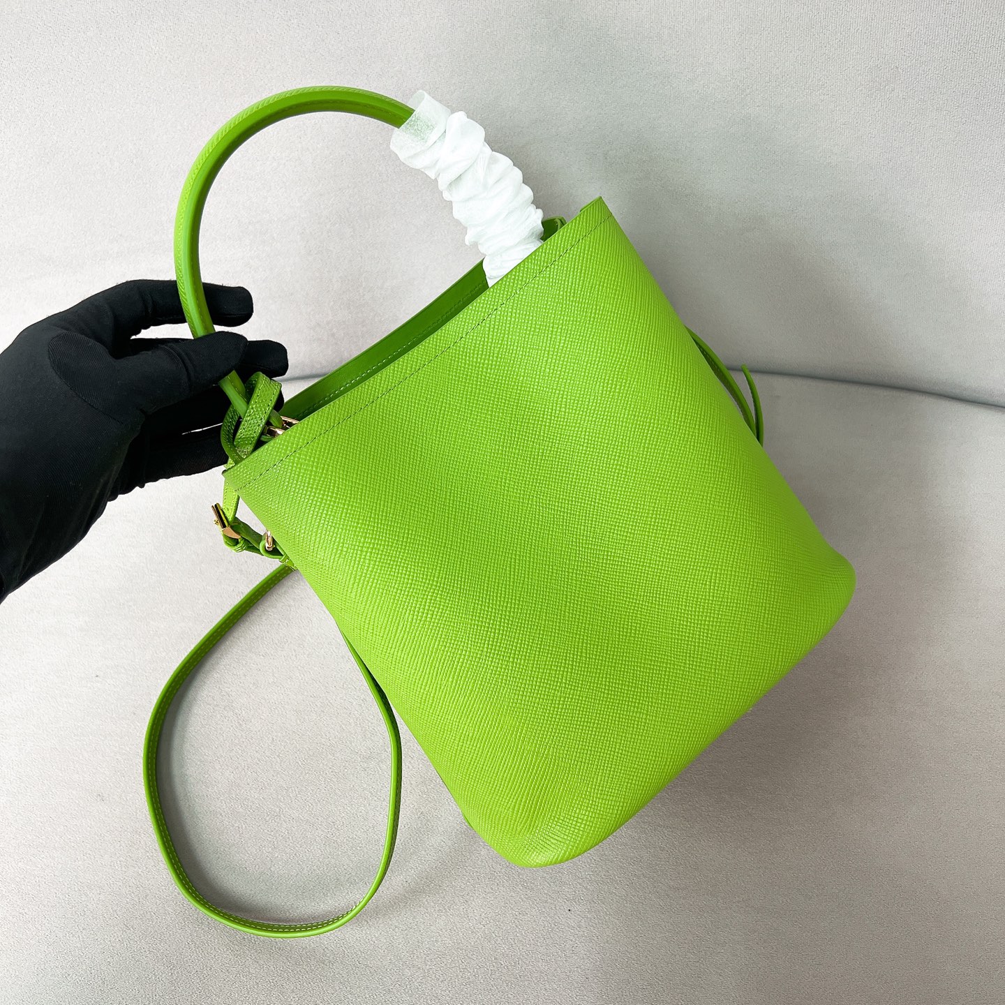 Prada 1BA212 Panier Saffiano Leather Bucket Bag