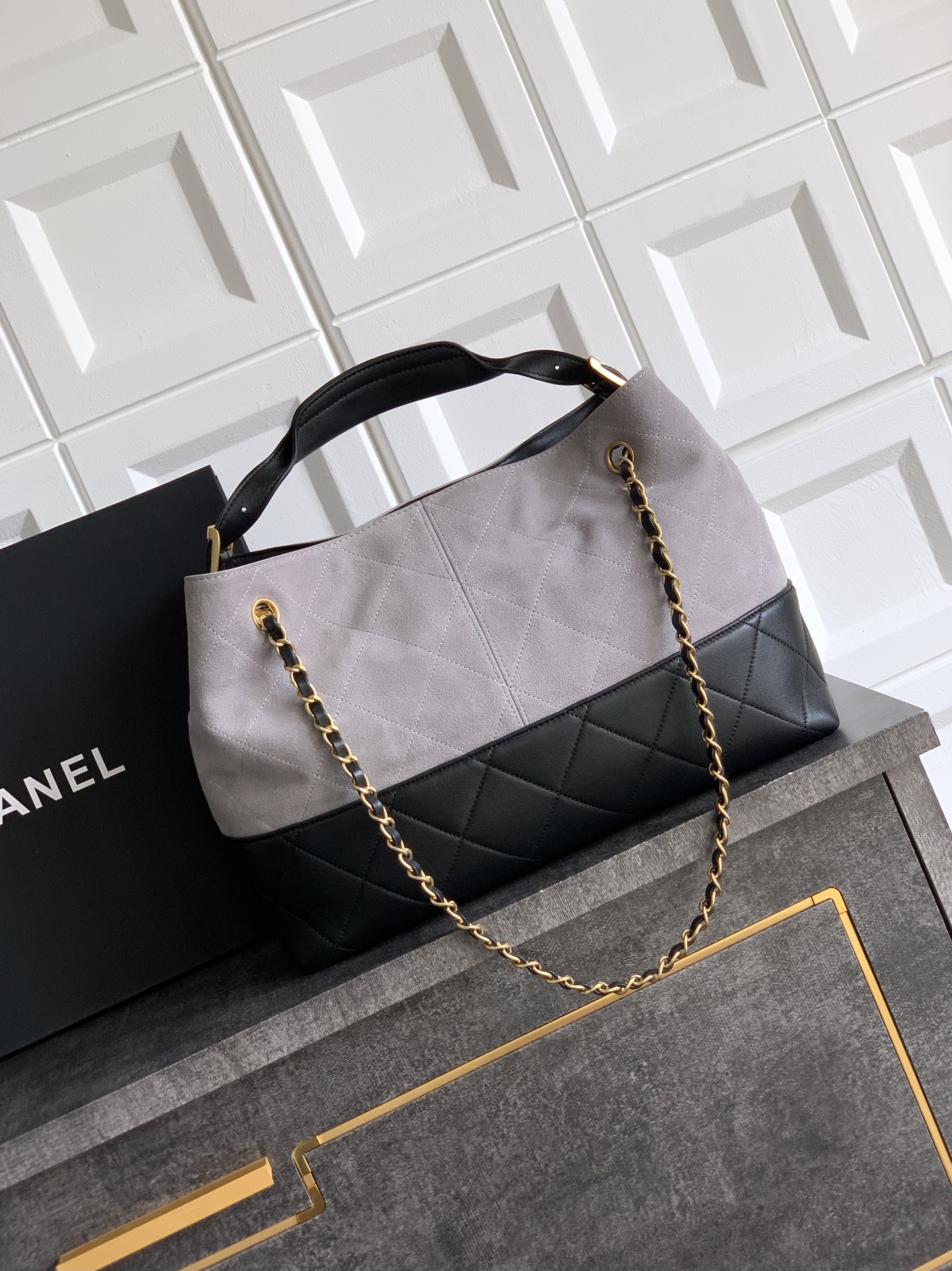 Chanel suede handbag