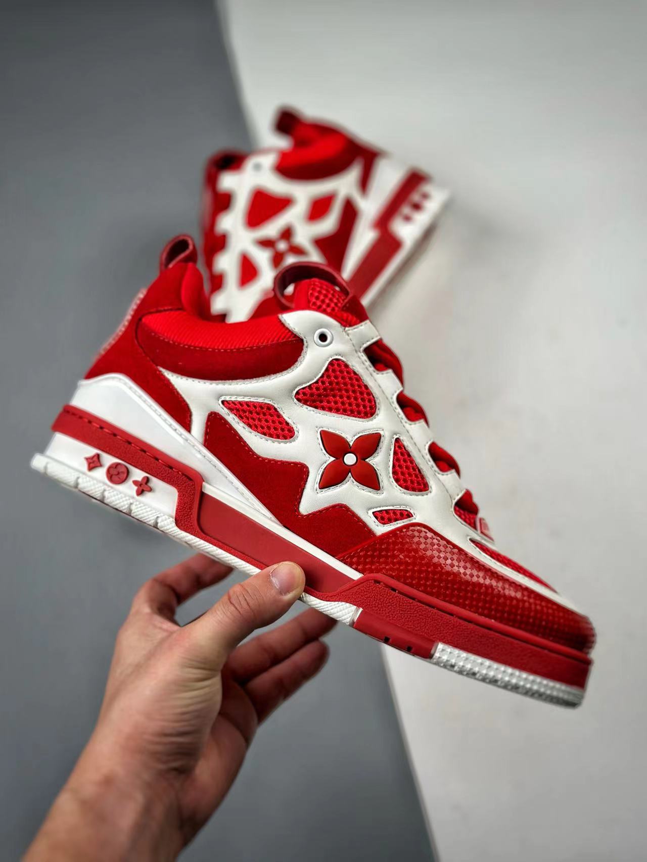 Louis Vuitton LV Skate Sneaker Since 54 Monogram Flowers Red 1AARS4