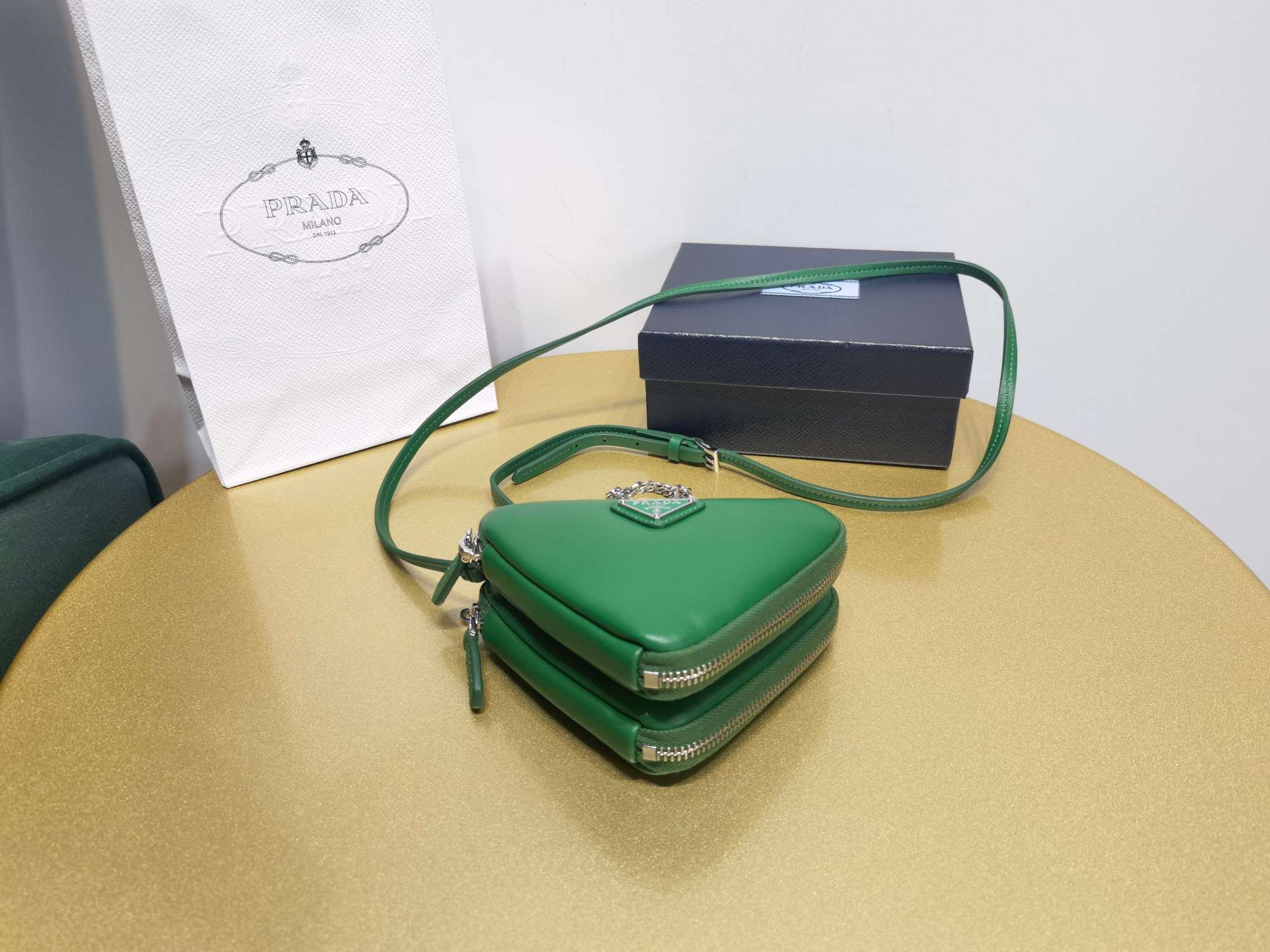 Prada leather mini pouch