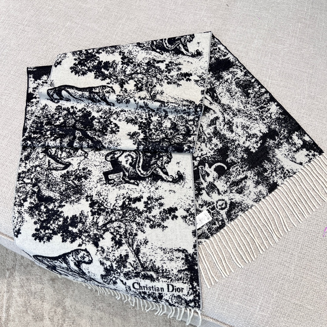 𝐃𝐈𝐎𝐑 Jungle scarf navy blue