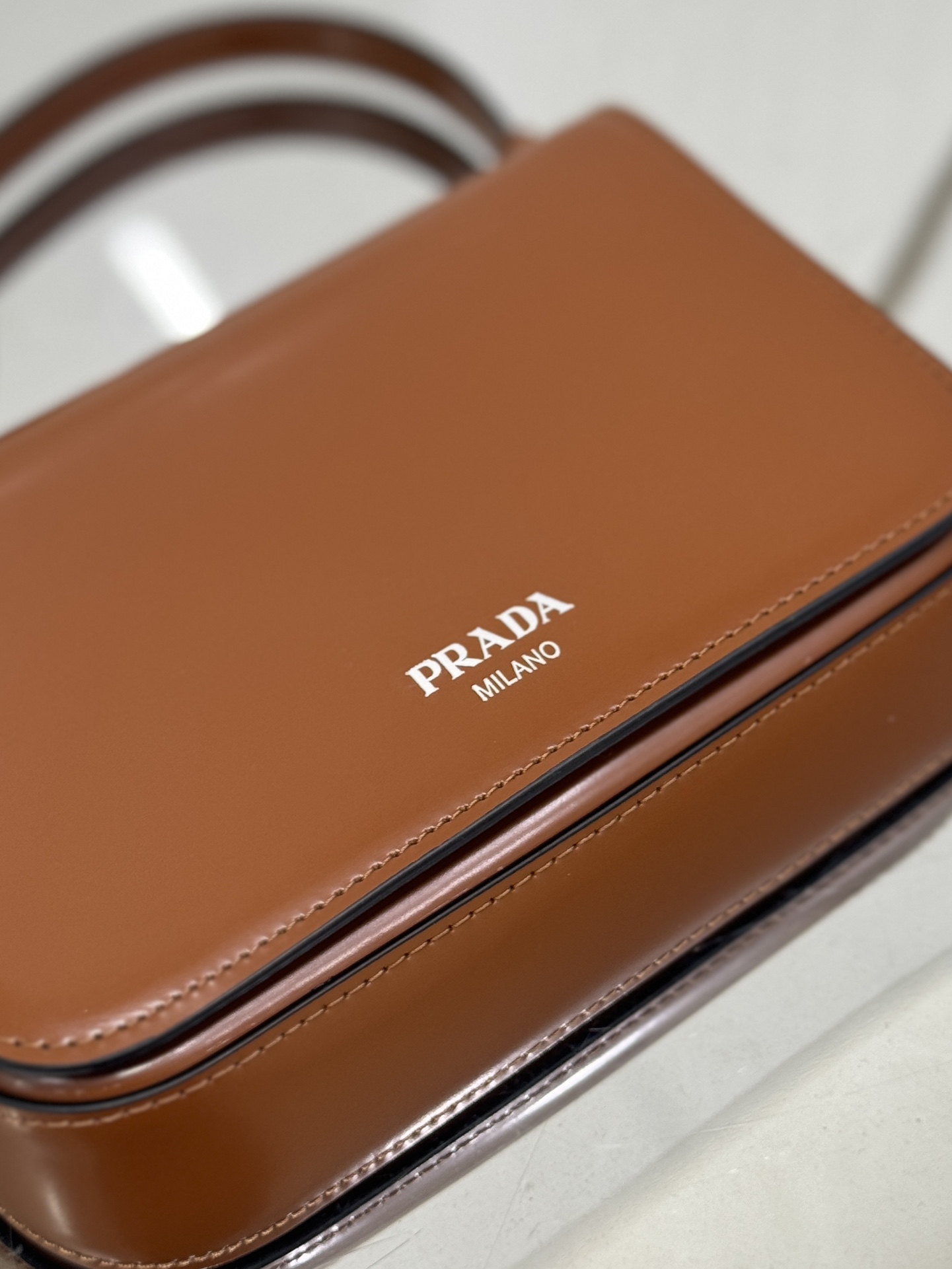 PRADA Brushed Leather Mini-bag With Shoulder Strap