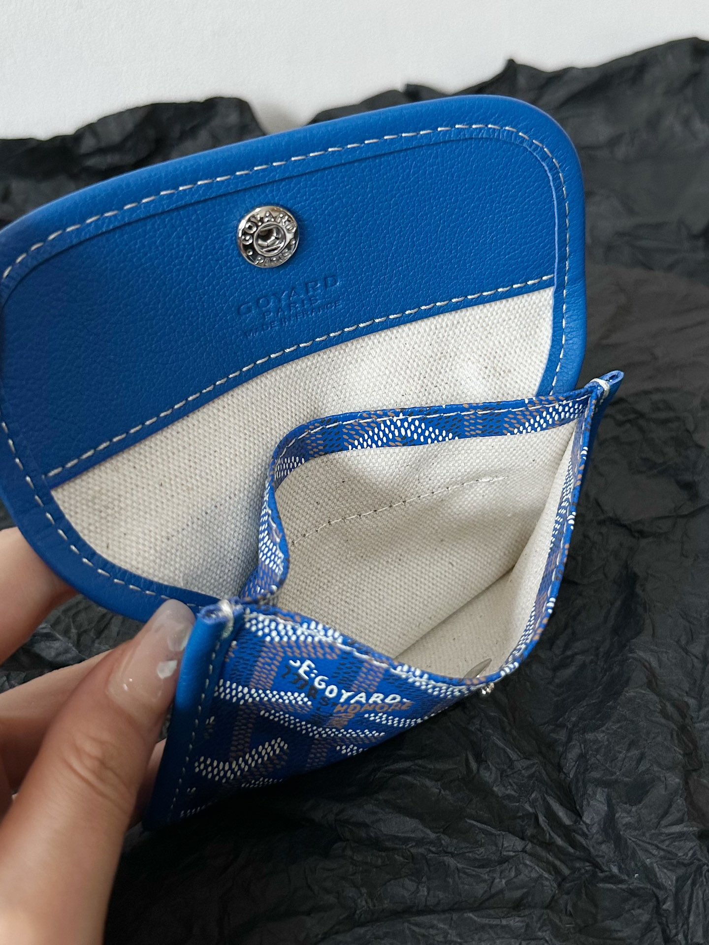 Shopping bag mini gray Sky blue