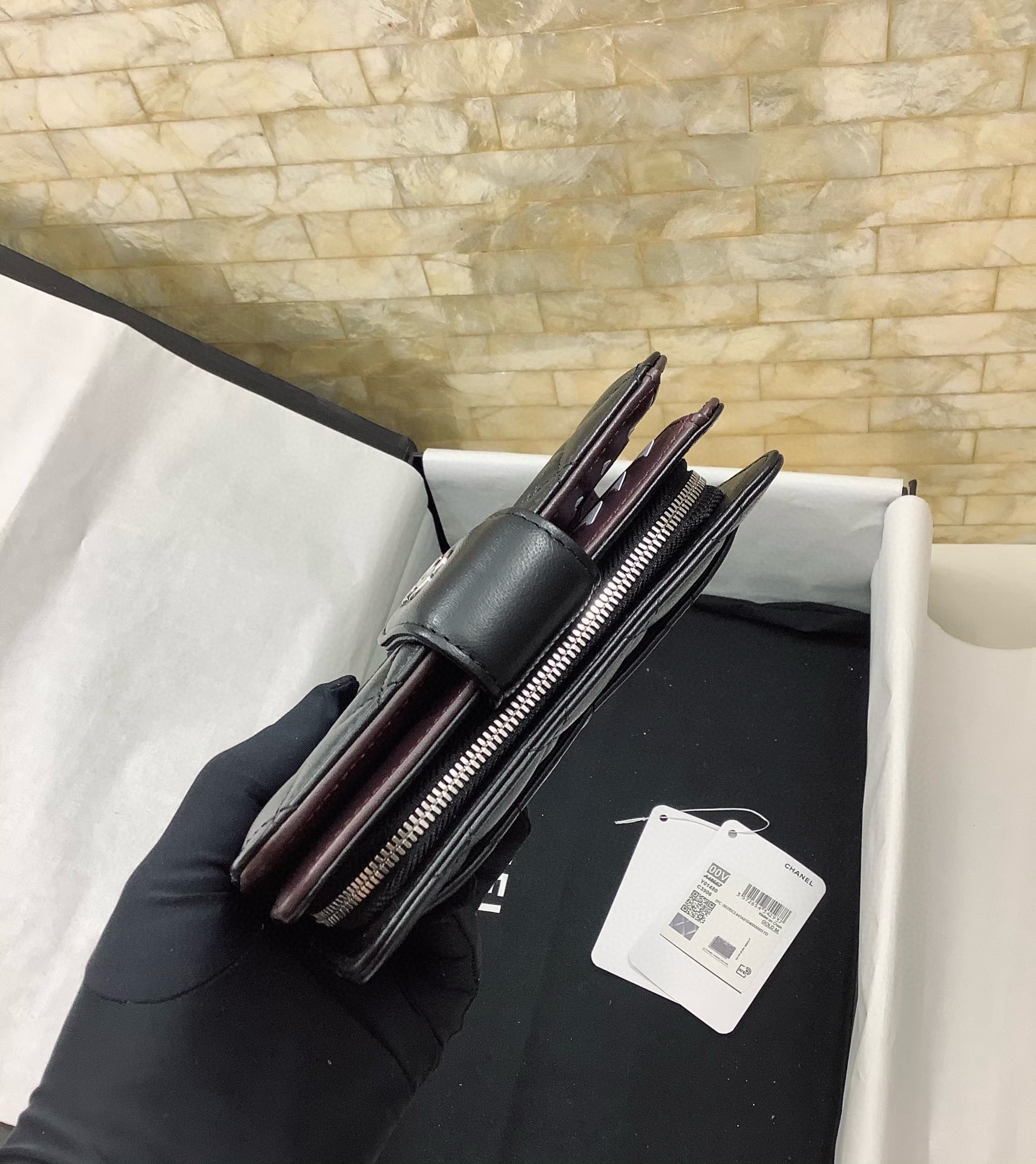 CHANEL Lambskin Bi-Fold Wallet