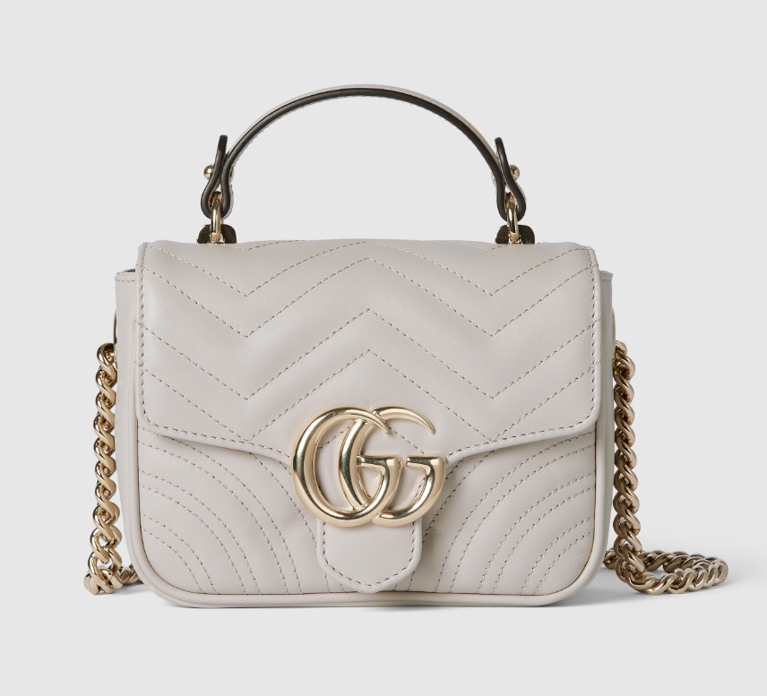 GG MARMONT MINI TOP HANDLE BAG-Grey-811238