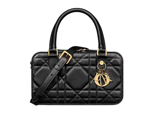 Dior Brown Medium Patent Cannage Lady