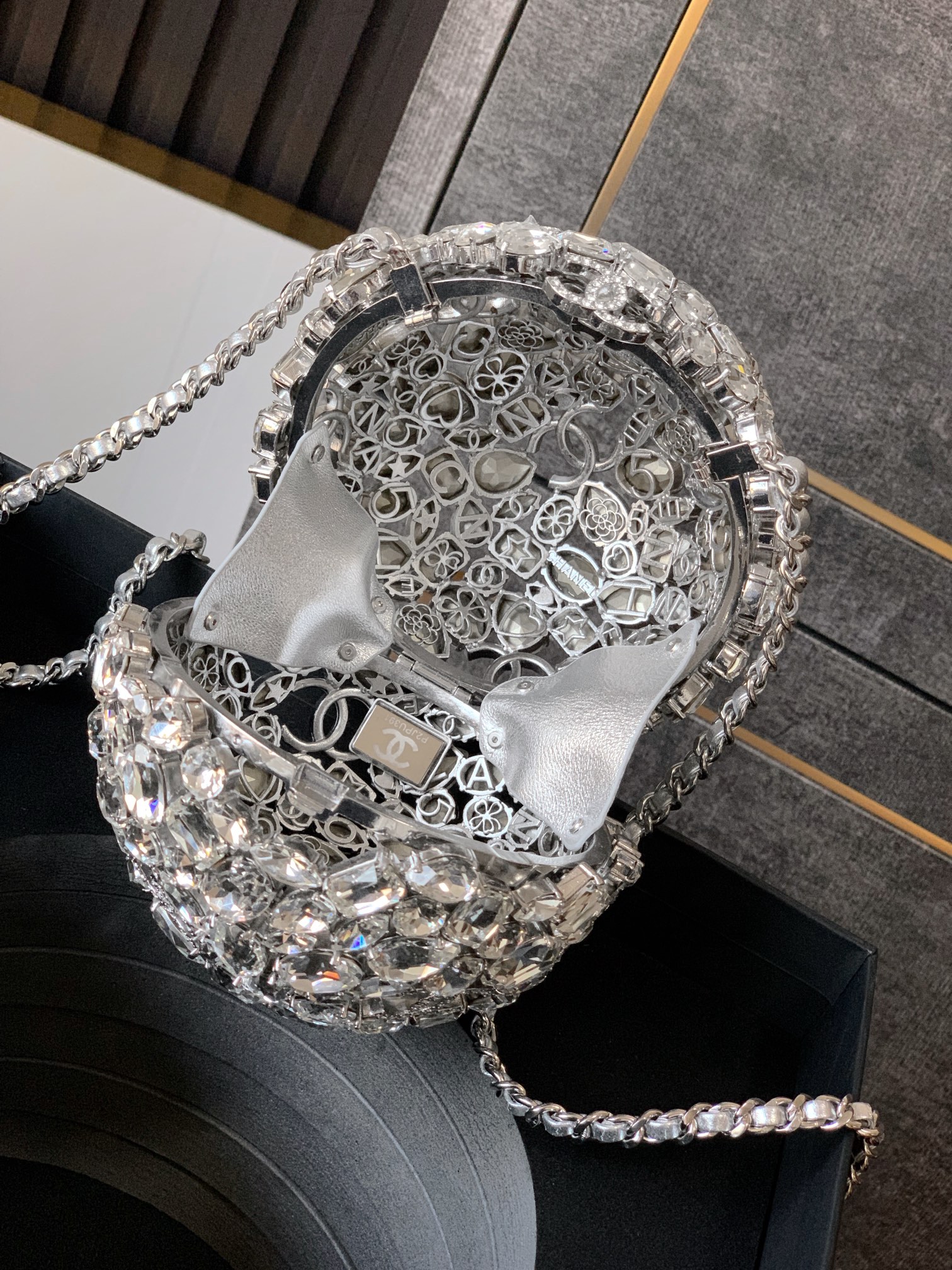 chanel diamond ball Bag
