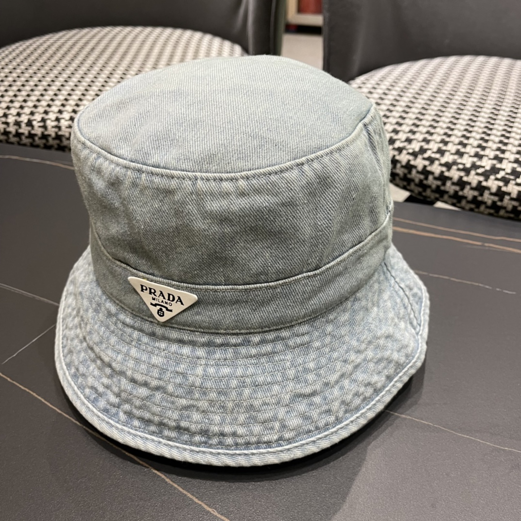 Prada denim bucket hat