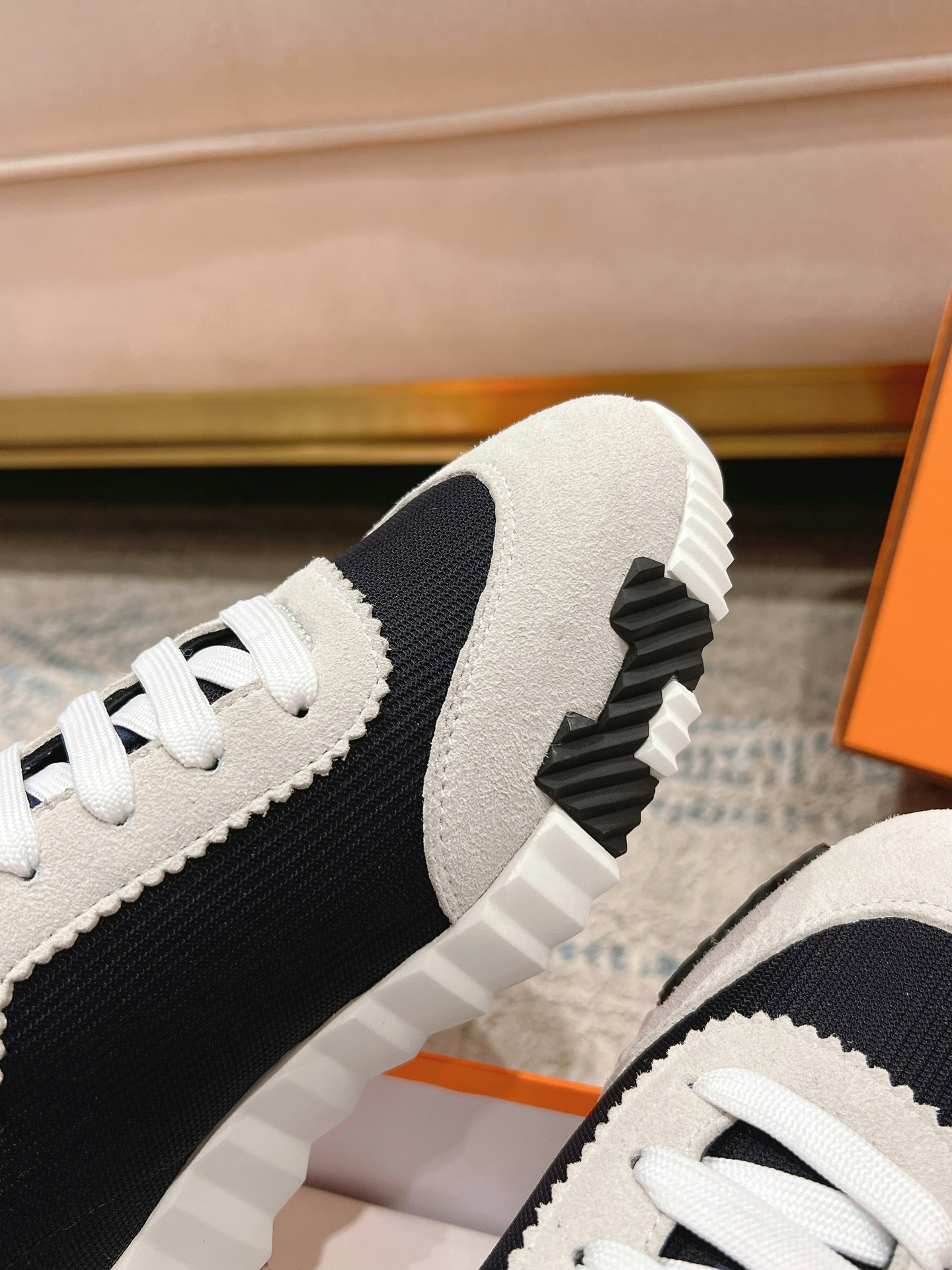 Hermes early autumn new couple casual shoes-black