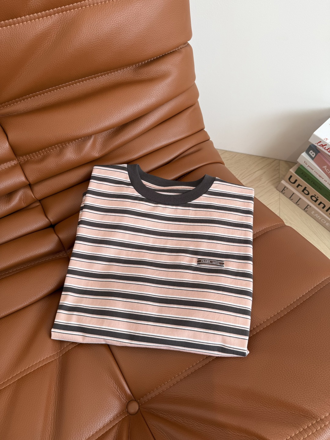 Prada Striped lisle cotton T-shirt