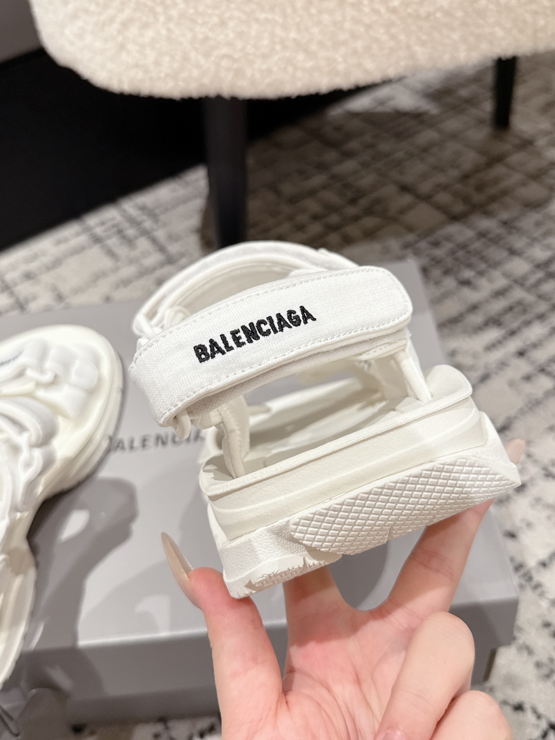 Balenciaga Tourist Series Unisex Velcro Sandals