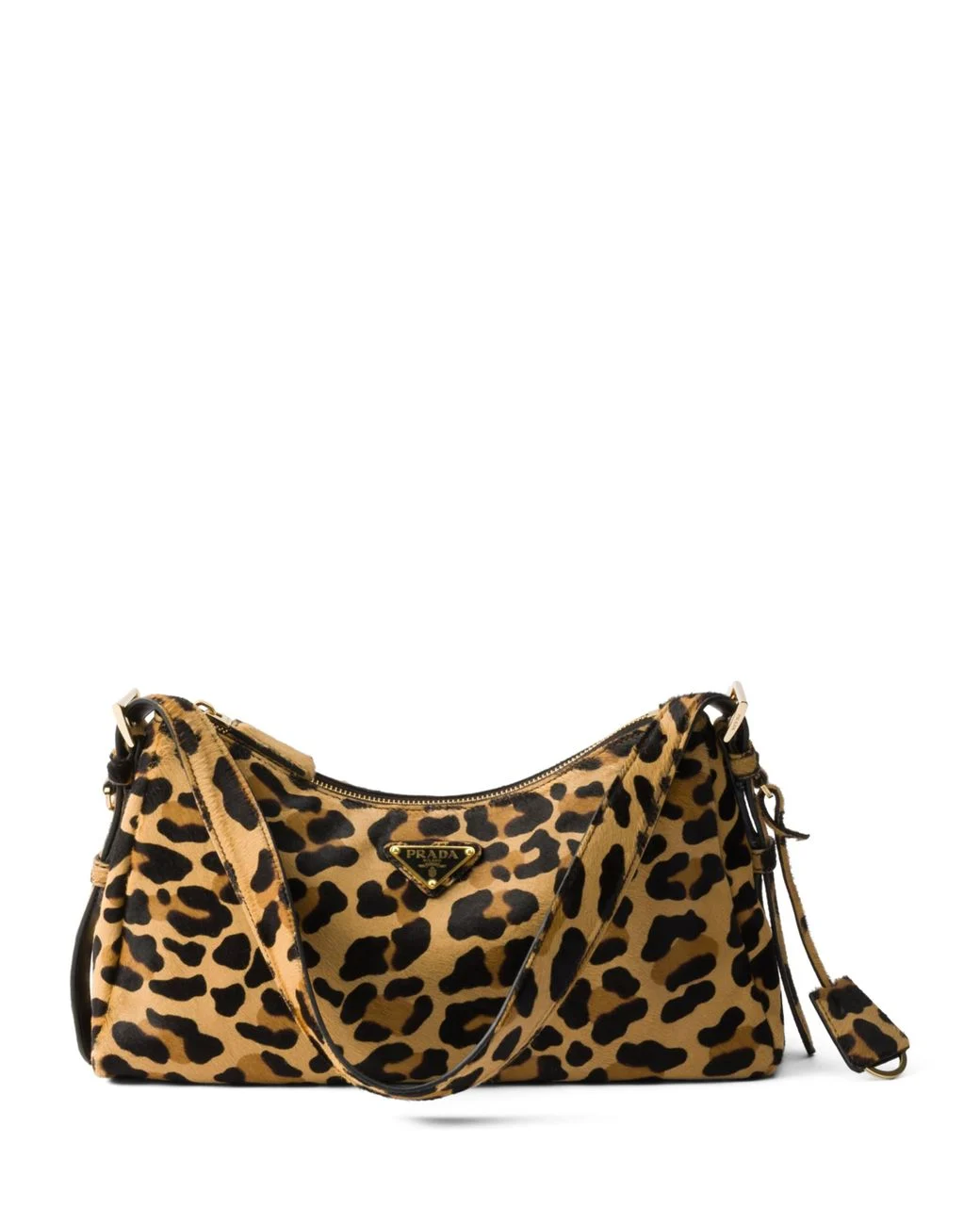 Prada Aimée large leather shoulder bag Leopard Print