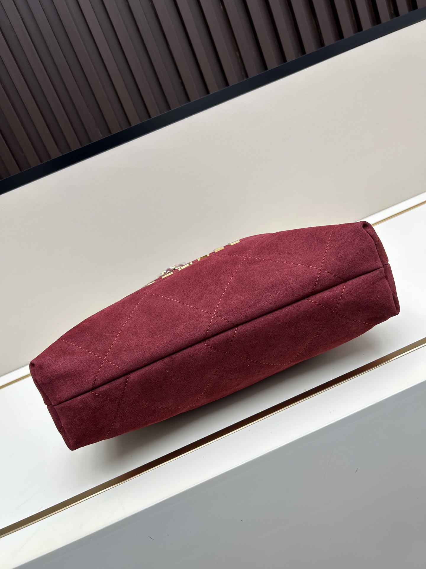 Chanel 22 Bag in Suede with Gold-Tone Hardware