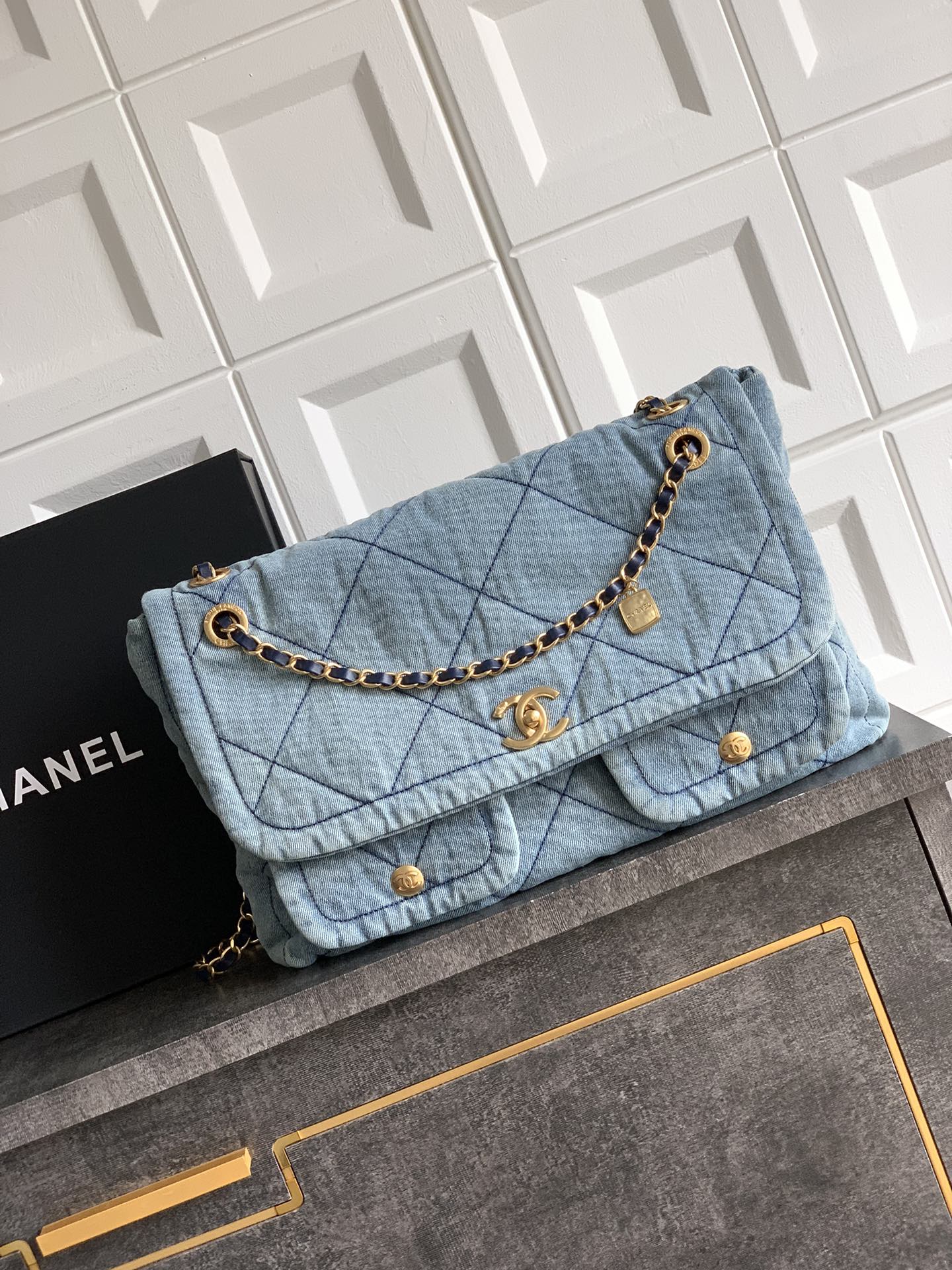 Chanel 26C Denim Shoulder Bag