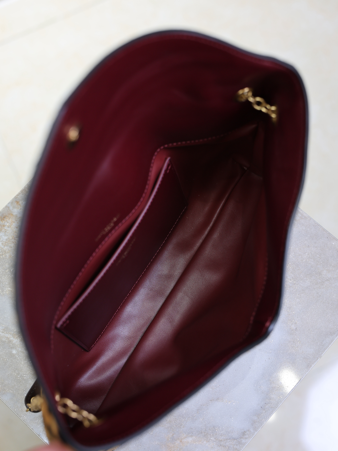 SAINT LAURENT Cassandre leather-trimmed leopard-print calf hair shoulder bag