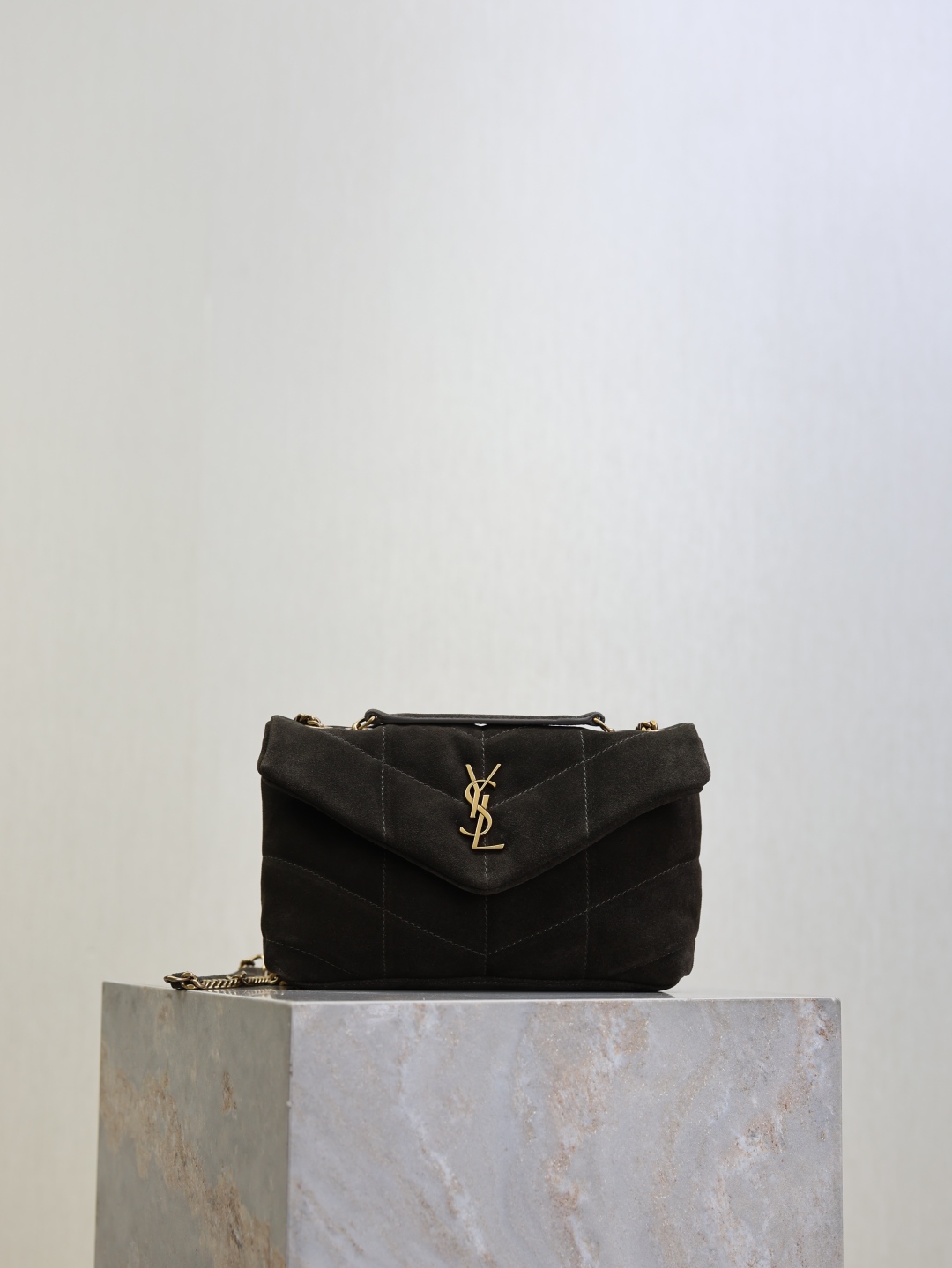 YSL Toy PUFFER in suede