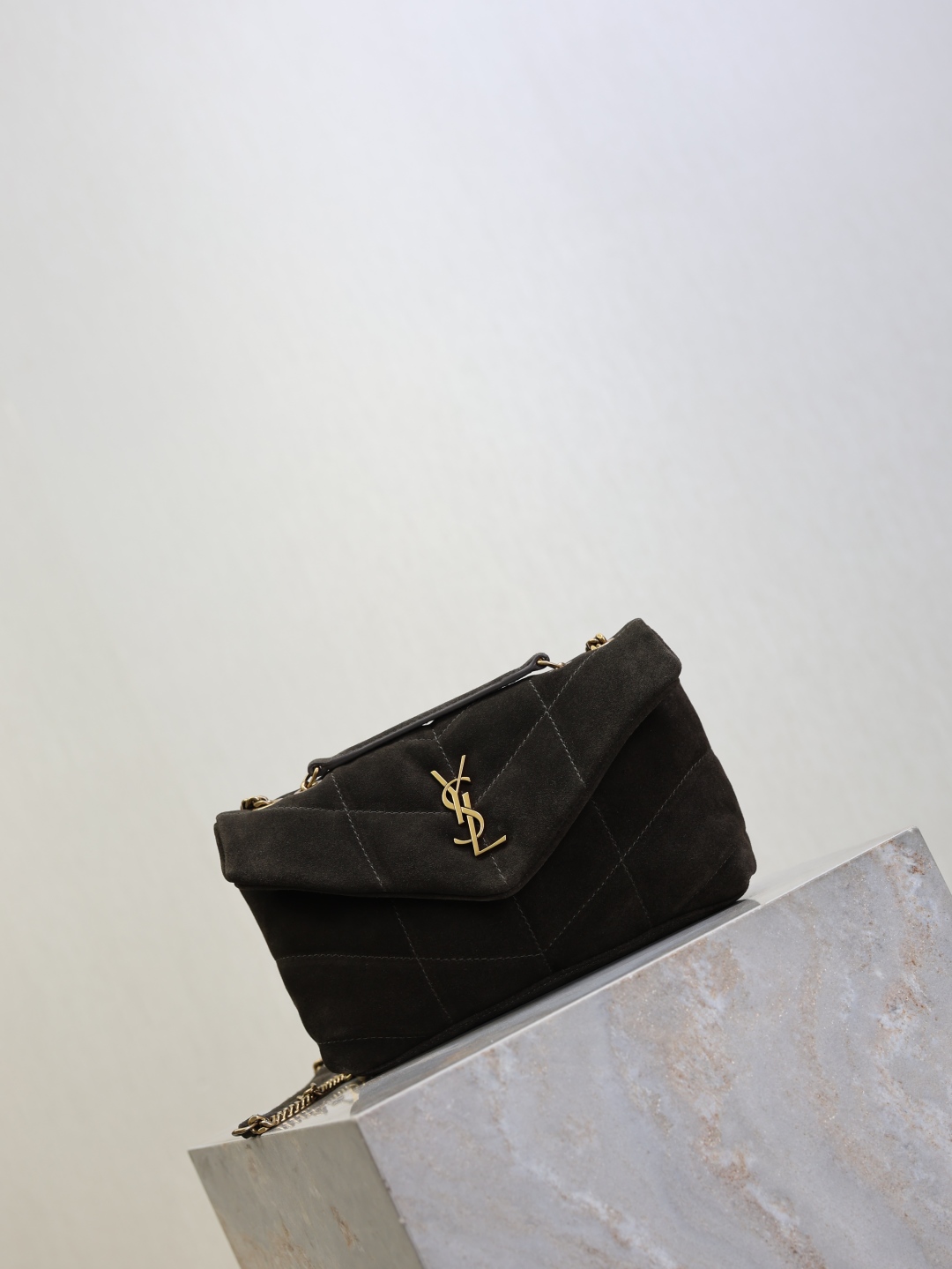 YSL Toy PUFFER in suede