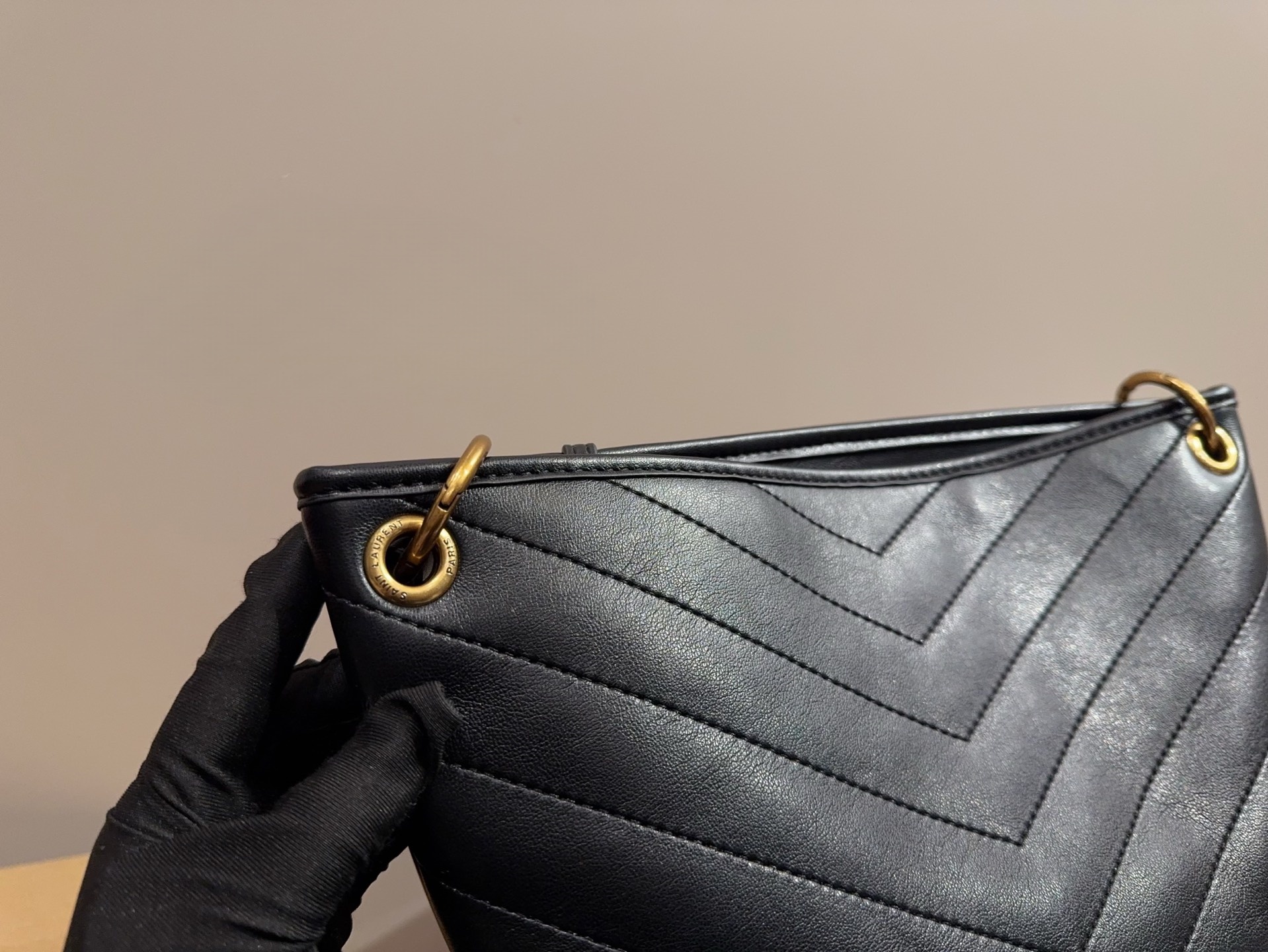 YSL Leather Bucket Bag