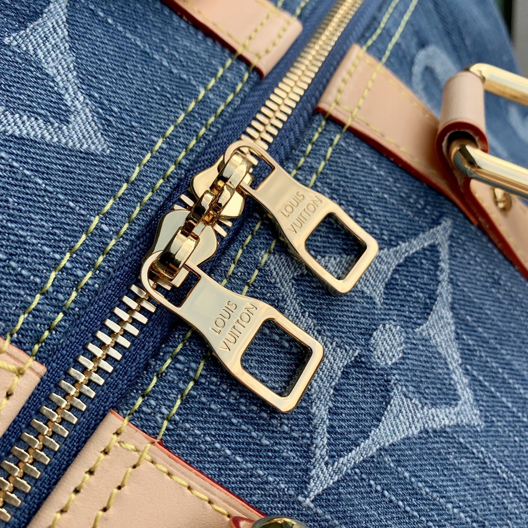 Louis Vuitton M24315 Keepall Bandoulière 45 Denim Blue