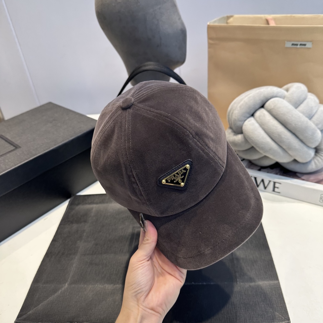 Prada Velvet Baseball Cap