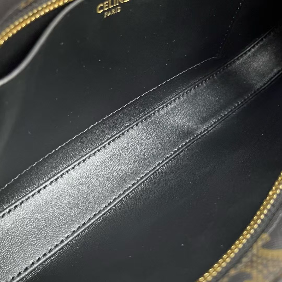 CELINE TINA SHOULDER BAG IN Triomphe canvas