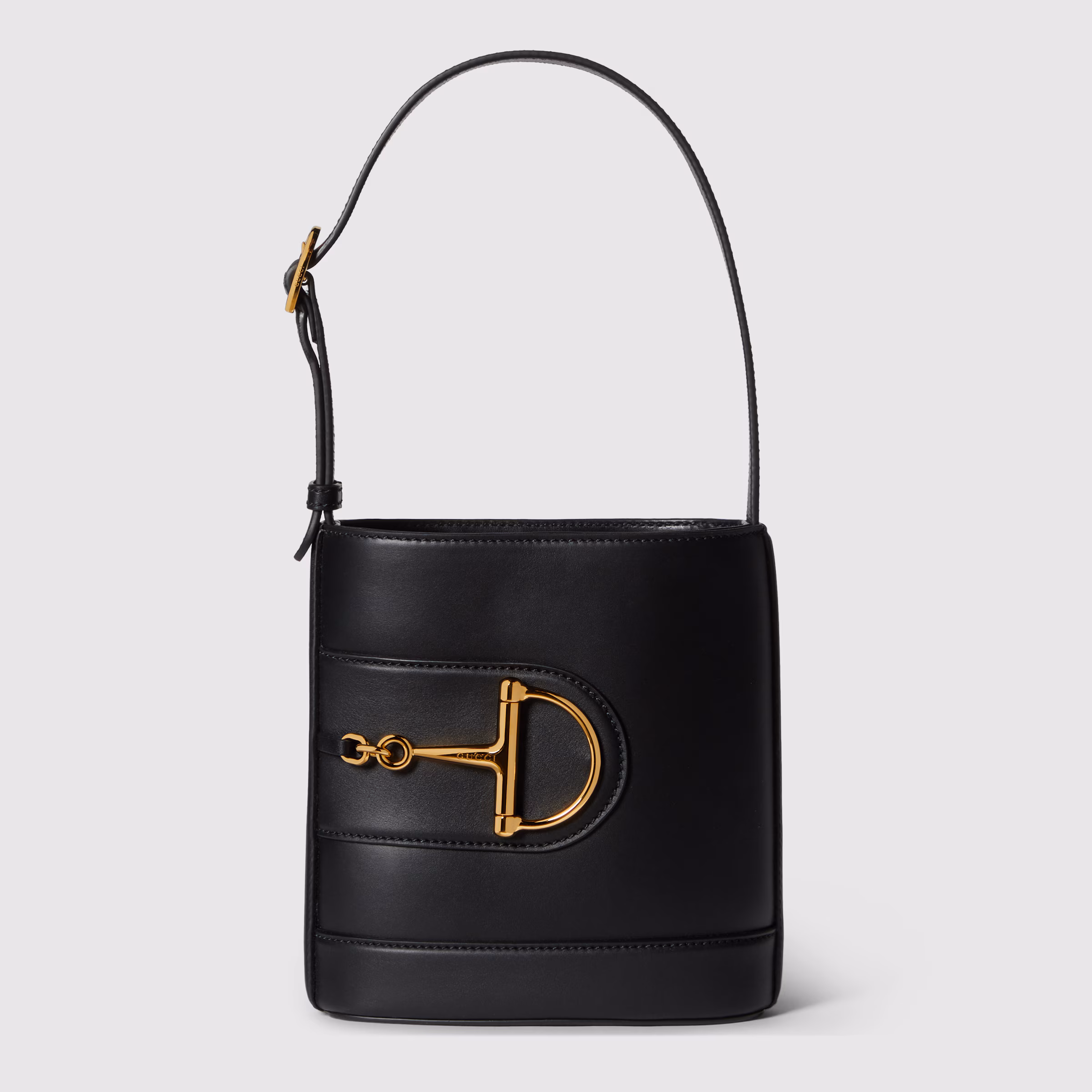 Gucci small bucket bag in black leather