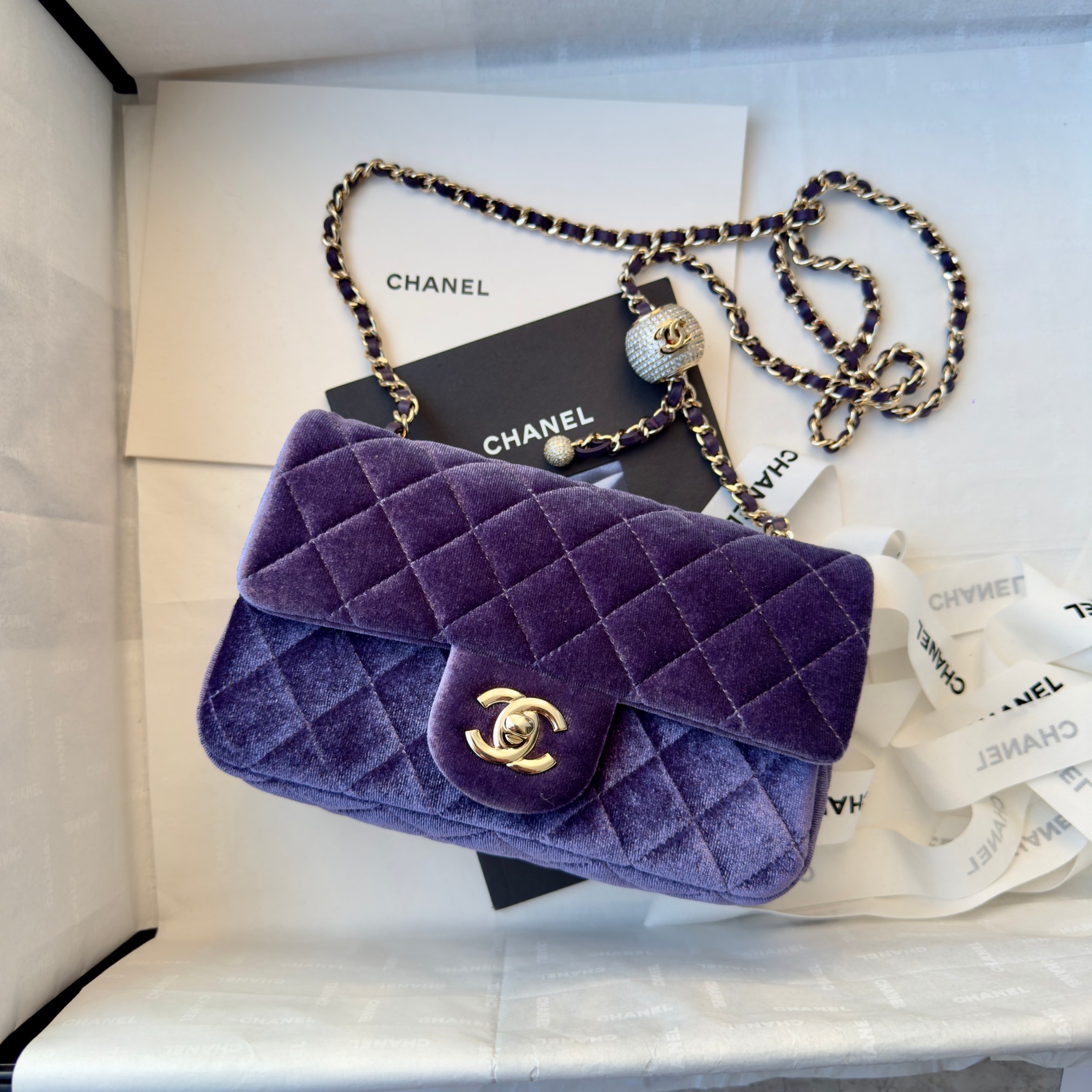 Chanel Flap Bag purple