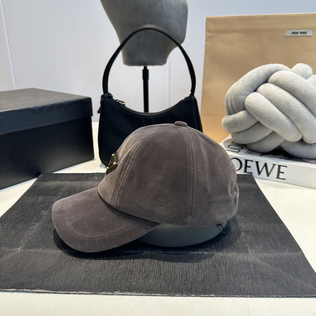 Prada Velvet Baseball Cap