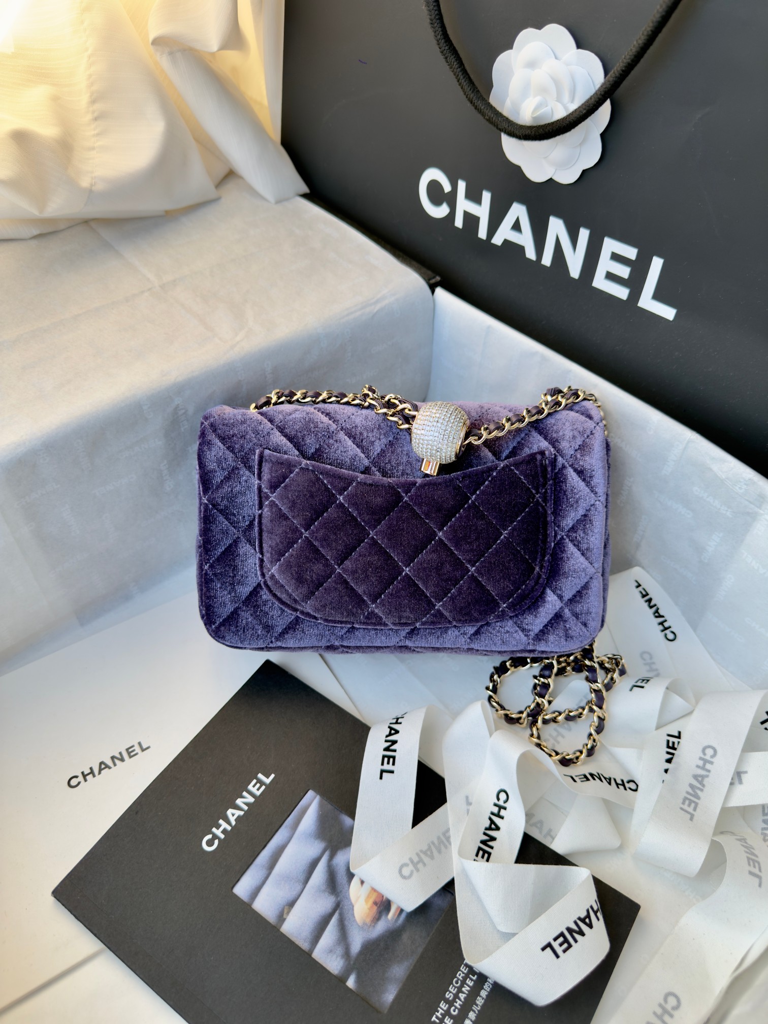 Chanel Flap Bag purple
