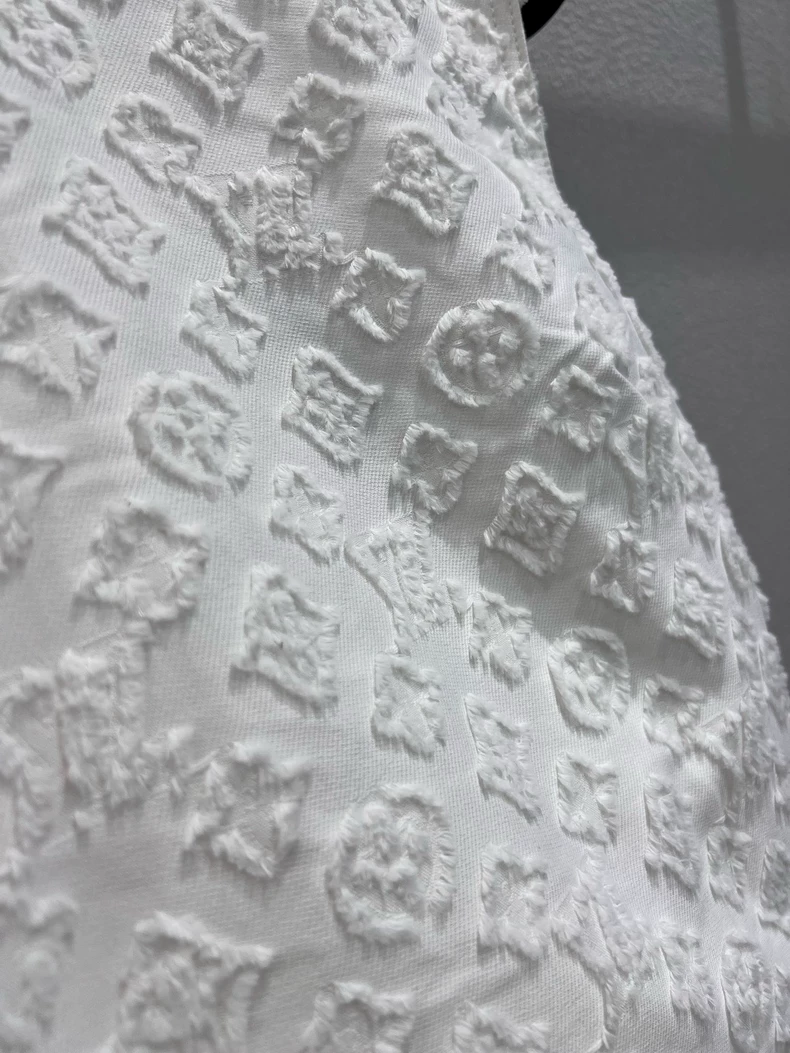 LOUIS VUITTON 1AHHXI Monogram Fil Coupé Denim Dress